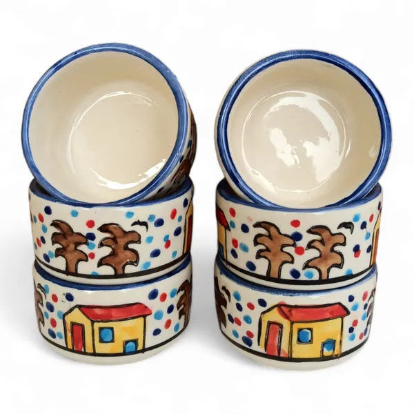 Hand-Painted_Village_Scene_Ceramic_Small_Mini_Bowls_-_Set_of_6,_Chutney_/_Seasoning_Bowls