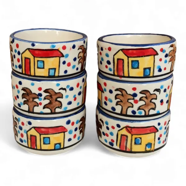 Hand-Painted_Village_Scene_Ceramic_Small_Mini_Bowls_-_Set_of_6,_Chutney_/_Seasoning_Bowls