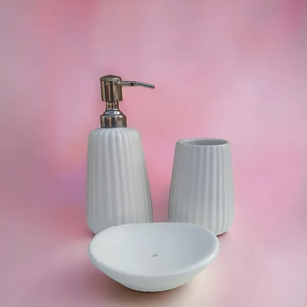 Ceramic_Bathroom_Set_of_3_Pcs_|_Soap_Dispenser_|_Toothbrush_Holder_|_Soap_Dish_|_Soft_White_Colour_|_Musk_Melon_Design
