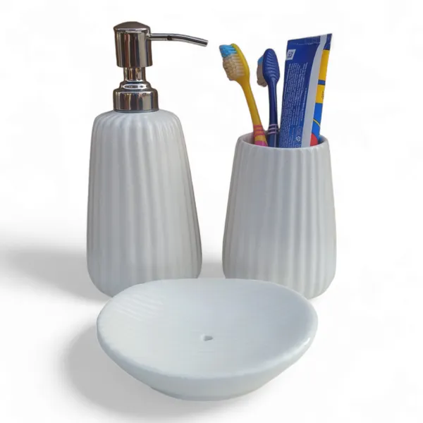 Ceramic_Bathroom_Set_of_3_Pcs_|_Soap_Dispenser_|_Toothbrush_Holder_|_Soap_Dish_|_Soft_White_Colour_|_Musk_Melon_Design