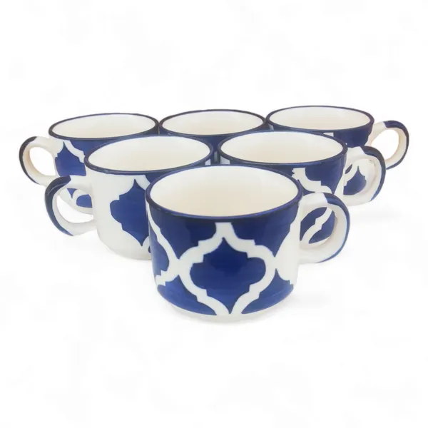 Morraccan_Art_Tea_Cups_|_Glossy_Finish_|_Premium_Stoneware_|_Ceramic_Tea_Cup_|_180_ml_|_Set_of_6_|_Blue