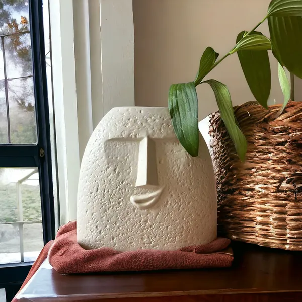 Antique_Face_Vase,_White_Flower_Vase,_Ceramic_Vase,_Pack_of_2,_Stylish_Vases_and_Flower_Pot
