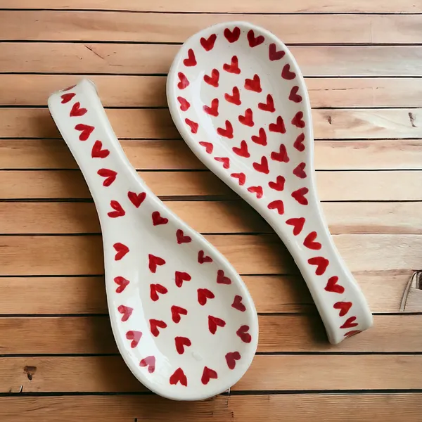 Madarks_Ceramic_Hand_Painted_Hand_Glazed_Spoon_Rest_Pack_of_2_-_Ceramic_Spoon_Holder_-_Spoon_Holder_for_Stove_Top_-_Modern_Spoon_Rest_for_Kitchen_Counter_(White)