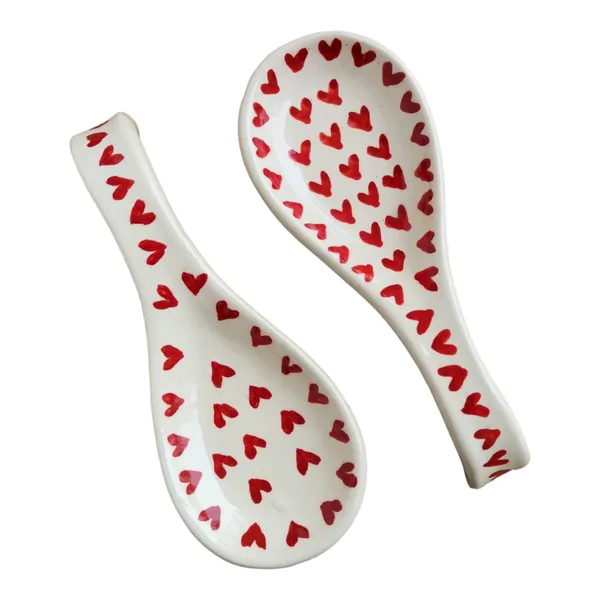 Madarks_Ceramic_Hand_Painted_Hand_Glazed_Spoon_Rest_Pack_of_2_-_Ceramic_Spoon_Holder_-_Spoon_Holder_for_Stove_Top_-_Modern_Spoon_Rest_for_Kitchen_Counter_(White)