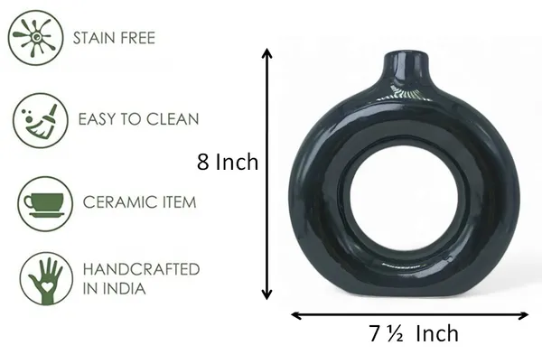 8_Inch_Donut_Vase_|_Flower_Vase_|_Vase_|_Vases_for_Home_D?cor_|_Flower_Vases_Home_Decor_|_Ceramic_Vase_|_Vase_for_Living_Room,_Waterproof_Earthy_Matte_Finish,_8_Inches_|_Black_Colour