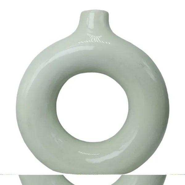 _8_Inch_Donut_Vase_|_Flower_Vase_|_Vase_|_Vases_for_Home_D?cor_|_Flower_Vases_Home_Decor_|_Ceramic_Vase_|_Vase_for_Living_Room,_Waterproof_Earthy_Matte_Finish,_8_Inches_|_White_Colour