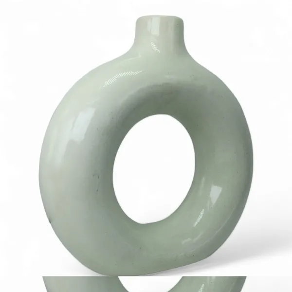 _8_Inch_Donut_Vase_|_Flower_Vase_|_Vase_|_Vases_for_Home_D?cor_|_Flower_Vases_Home_Decor_|_Ceramic_Vase_|_Vase_for_Living_Room,_Waterproof_Earthy_Matte_Finish,_8_Inches_|_White_Colour