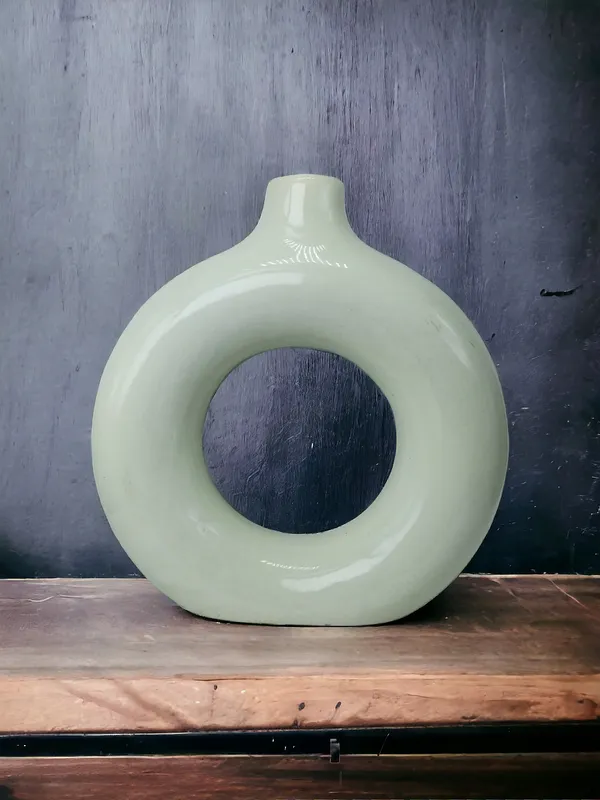 _8_Inch_Donut_Vase_|_Flower_Vase_|_Vase_|_Vases_for_Home_D?cor_|_Flower_Vases_Home_Decor_|_Ceramic_Vase_|_Vase_for_Living_Room,_Waterproof_Earthy_Matte_Finish,_8_Inches_|_White_Colour