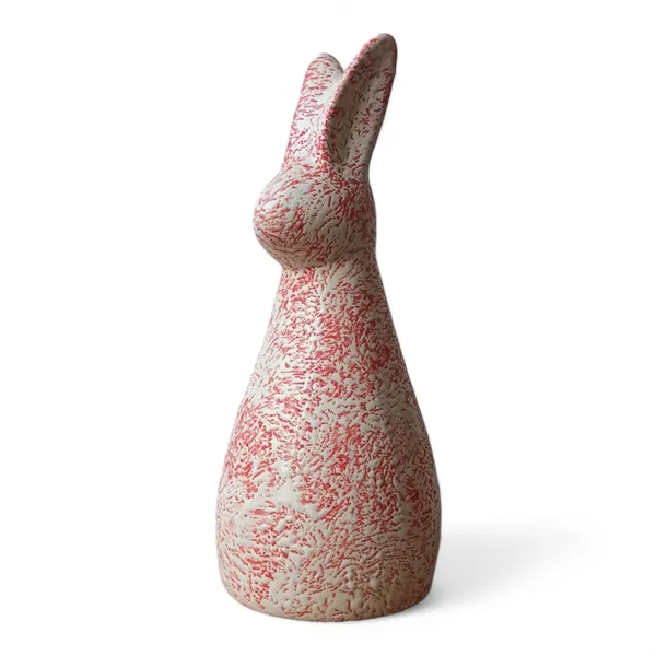 Elegant_Ceramic_Rabbit_Sculpture_�_Modern_Home_Decor_Accent_|_Height:_9.5_Inch_/24_Cm_|_Pink_Spray