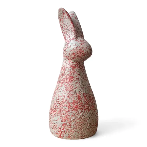 Elegant_Ceramic_Rabbit_Sculpture_�_Modern_Home_Decor_Accent_|_Height:_9.5_Inch_/24_Cm_|_Pink_Spray