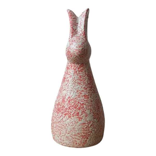 Elegant_Ceramic_Rabbit_Sculpture_�_Modern_Home_Decor_Accent_|_Height:_9.5_Inch_/24_Cm_|_Pink_Spray