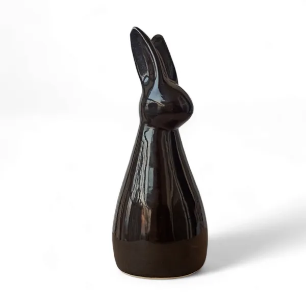 Elegant_Minimalist_Ceramic_Rabbit_Sculpture_??Modern_Home_Decor_Accent__|_Height:_9.5_Inch_/24_Cm