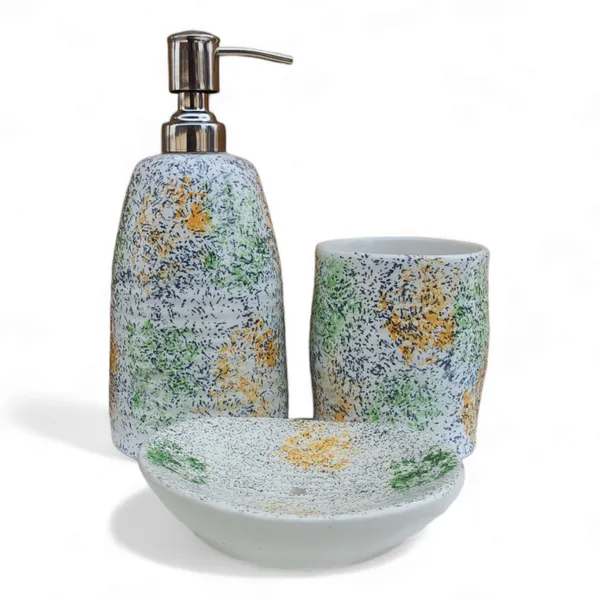 Handcrafted_Ceramic_Bathroom_Accessories_Set_for_Utility_and_Bathroom_Decor_|_Liquid_Soap_Dispenser,_soap_Tray,_Toothbrush_Holder_Multicolor_Pack_of_3