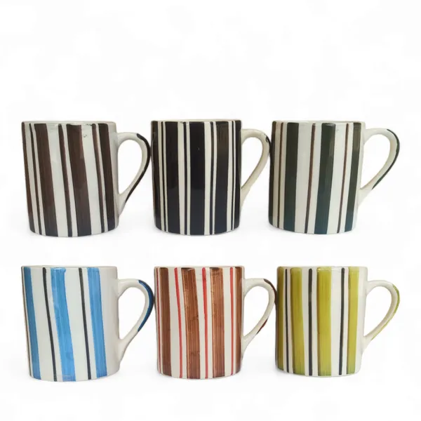Handcrafted_Striped_Designs_Coffee_Mugs_|_Multi_colour_|_300_ML_|_Set_of_6