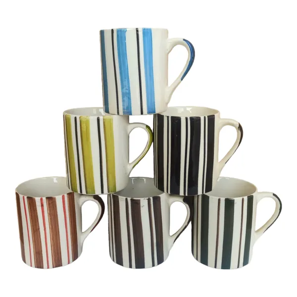 Handcrafted_Striped_Designs_Coffee_Mugs_|_Multi_colour_|_300_ML_|_Set_of_6