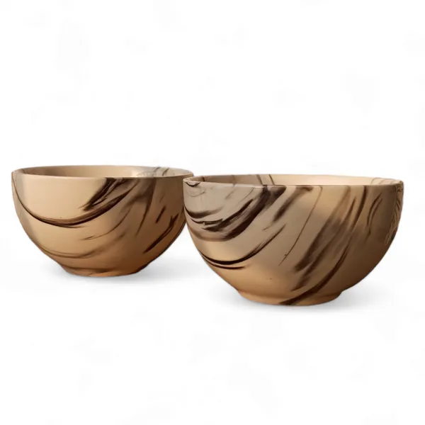 _Pack_of_2_Ceramic_Italian_Marble_Print_Handcrafted_Double_Shade_Bowl_Set_??Perfect_for_Vegetables_and_Serving,_Ideal_for_Home_Kitchen_Dining_Table,_(Cream_with_Black_Swirl)_(14cm_x_8cm)