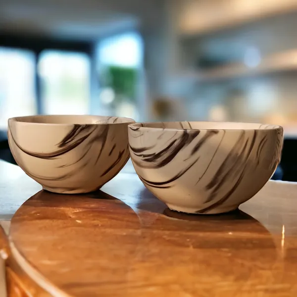 _Pack_of_2_Ceramic_Italian_Marble_Print_Handcrafted_Double_Shade_Bowl_Set_??Perfect_for_Vegetables_and_Serving,_Ideal_for_Home_Kitchen_Dining_Table,_(Cream_with_Black_Swirl)_(14cm_x_8cm)