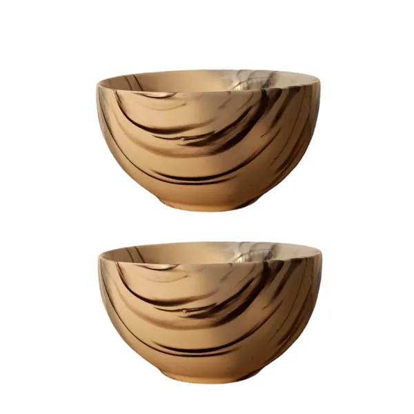 _Pack_of_2_Ceramic_Italian_Marble_Print_Handcrafted_Double_Shade_Bowl_Set_??Perfect_for_Vegetables_and_Serving,_Ideal_for_Home_Kitchen_Dining_Table,_(Cream_with_Black_Swirl)_(14cm_x_8cm)