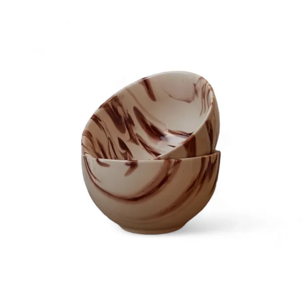 _Pack_of_2_Ceramic_Italian_Marble_Print_Handcrafted_Double_Shade_Bowl_Set_??Perfect_for_Vegetables_and_Serving,_Ideal_for_Home_Kitchen_Dining_Table,_(Cream_with_Brown_Swirl)_(14cm_x_8cm)