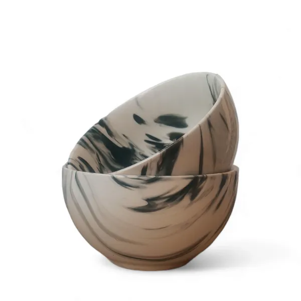 Pack_of_2_Ceramic_Italian_Marble_Print_Handcrafted_Double_Shade_Bowl_Set_??Perfect_for_Vegetables_and_Serving,_Ideal_for_Home_Kitchen_Dining_Table,_(Cream_with_Green_Swirl)_(14cm_x_8cm)