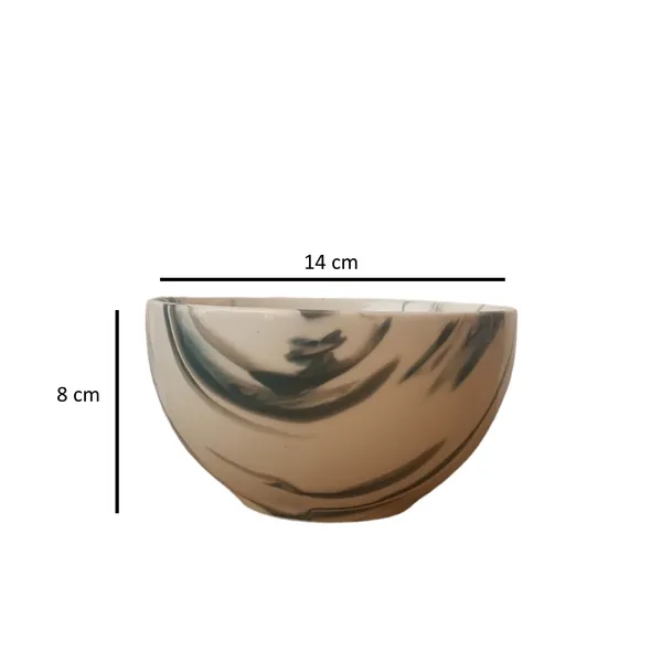 Pack_of_2_Ceramic_Italian_Marble_Print_Handcrafted_Double_Shade_Bowl_Set_??Perfect_for_Vegetables_and_Serving,_Ideal_for_Home_Kitchen_Dining_Table,_(Cream_with_Green_Swirl)_(14cm_x_8cm)