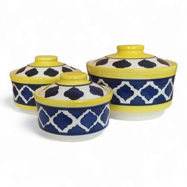 Ceramic_Serving_Donga_|_Dinner_Serving_Casserole_Stackable_Bowl_Set_With_Lid_-750Ml,_500Ml,_250Ml_|_Set_Of_3_|_Blue_And_Yellow