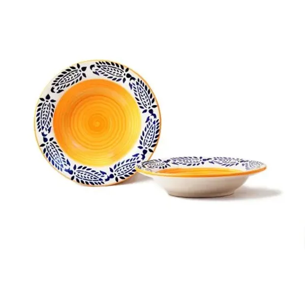 Ceramic_Dinner_Plate_Yellow_Color,_Circular_Shape_(Pack_Of_2_Medium_Size)_Microwave_&_Dishwasher_Safe_For_Serving_Food_On_Dinning_Table_&_Gifting_Purpose