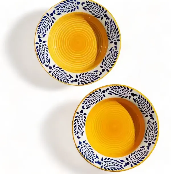Ceramic_Dinner_Plate_Yellow_Color,_Circular_Shape_(Pack_Of_2_Medium_Size)_Microwave_&_Dishwasher_Safe_For_Serving_Food_On_Dinning_Table_&_Gifting_Purpose