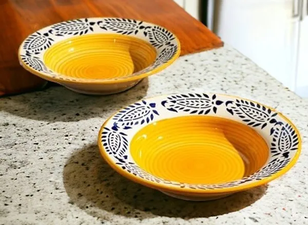 Ceramic_Dinner_Plate_Yellow_Color,_Circular_Shape_(Pack_Of_2_Medium_Size)_Microwave_&_Dishwasher_Safe_For_Serving_Food_On_Dinning_Table_&_Gifting_Purpose