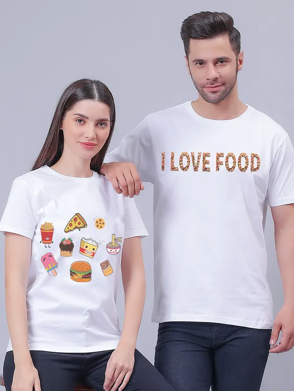 Trendy_Printed_Couple_T-Shirts_|_White_I_Love_Food_Couple_T-Shirt_|_Tees_|_Premium_Matching_Clothes_For_Couples_(Pack_of_2)