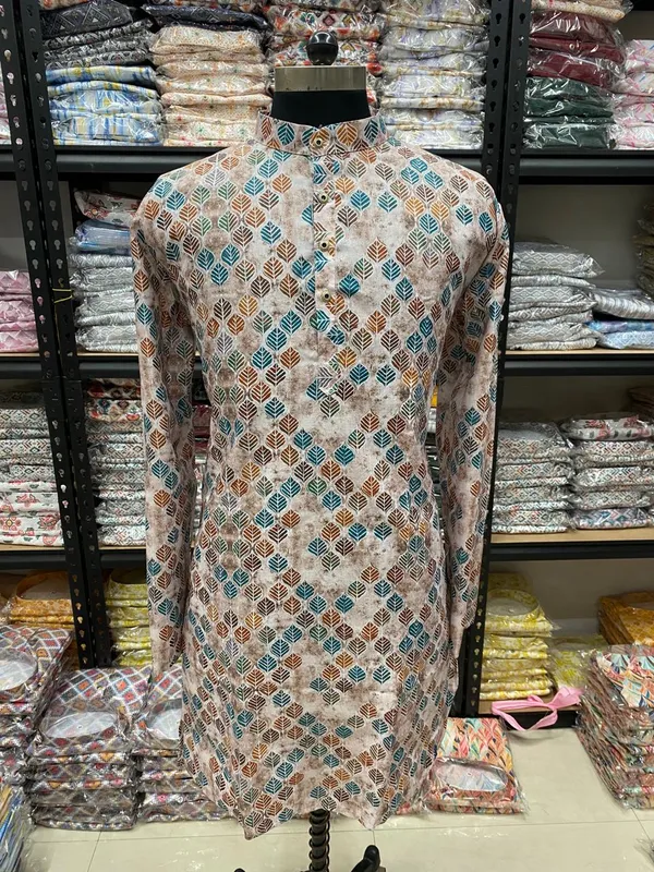 Trendy_Digital_Printed_Kurta_Men'S_Magic_Fabric_Only_Kurta