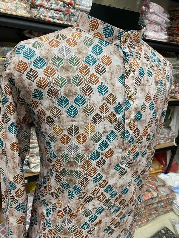 Trendy_Digital_Printed_Kurta_Men'S_Magic_Fabric_Only_Kurta