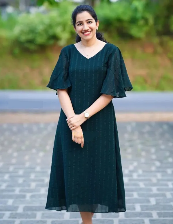 FOXDX_Green_Women_Fit_And_Flare_Dress