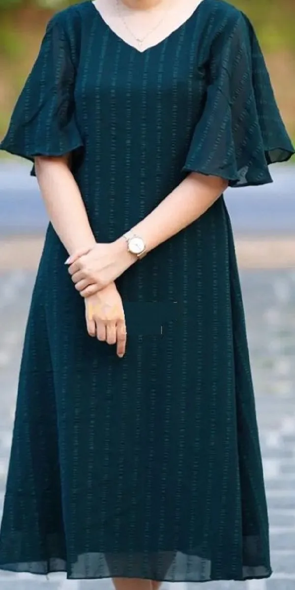 FOXDX_Green_Women_Fit_And_Flare_Dress