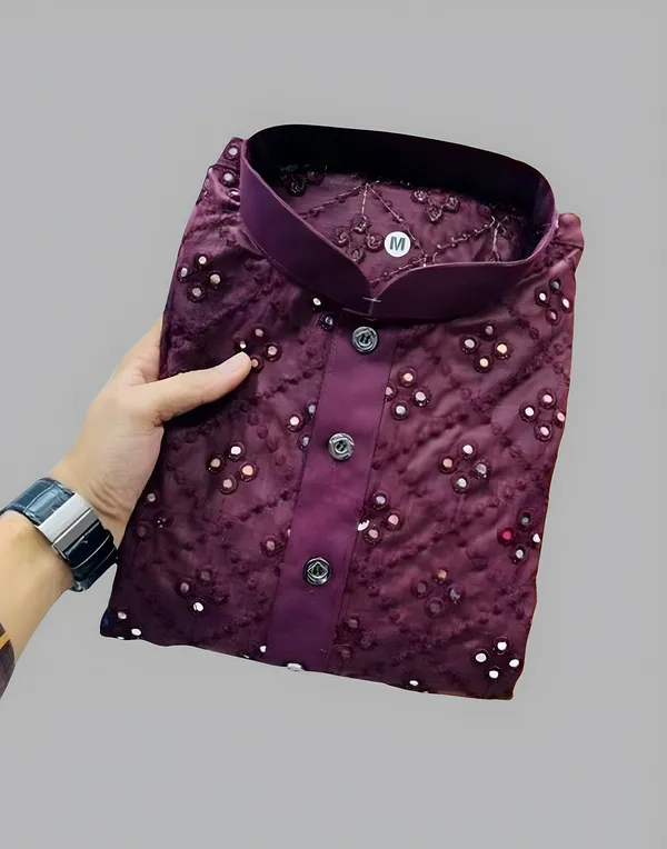 Purple_Men_Embroidered_A-Line_Kurta