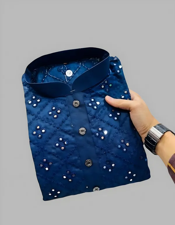 Blue_Men_Embroidered_A-Line_Kurta