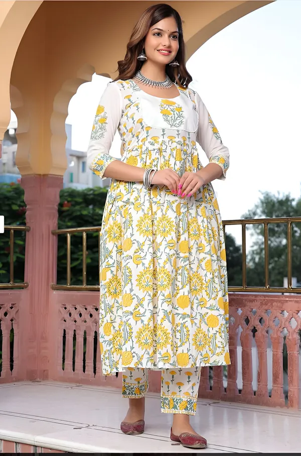 FOXDX_Yellow_Women_Kurta_Pant_Dupatta_Set