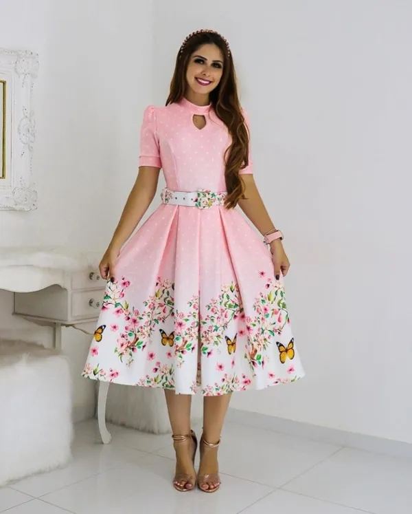 FOXDX_Multicolor_Women_Satin_Fit_And_Flare_Dress