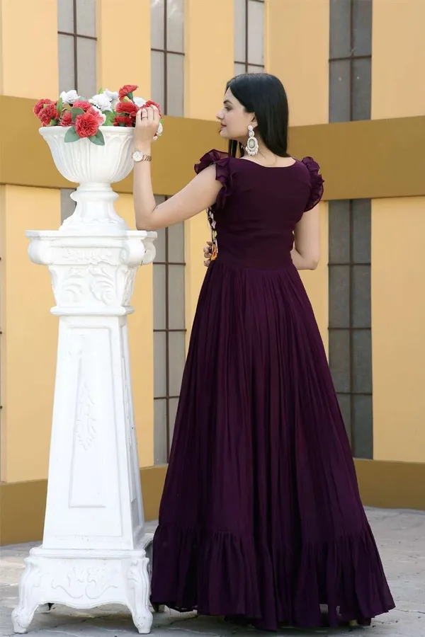 FOXDX_Purple_Women_Embroidered_Flared_Kurta
