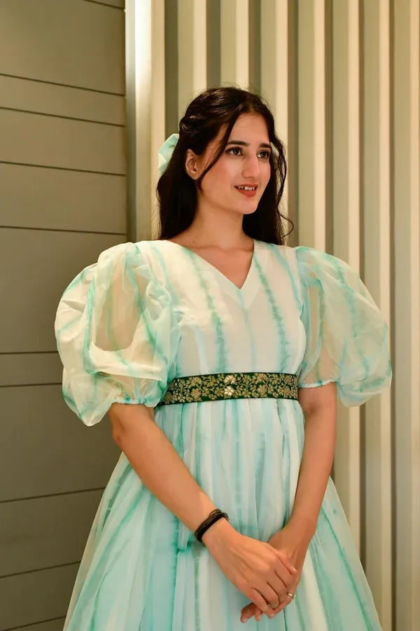FOXDX_Green_Women_Printed_Flared_Kurta