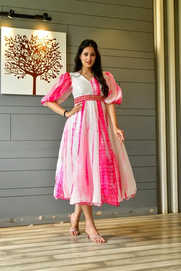 FOXDX_Pink_Women_Printed_Flared_Kurta