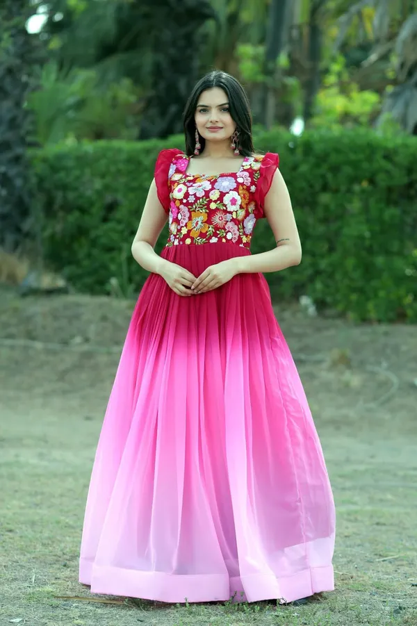 FOXDX_Pink_Women_Embroidered_Anarkali_Gown_Kurta