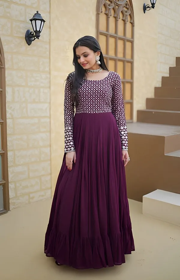 FOXDX_Purple_Women_Embellished_Anarkali_Gown_Kurta