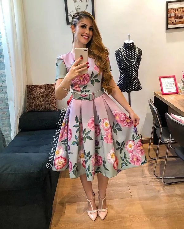 FOXDX_Pink_Women_Satin_Fit_And_Flare_Dress