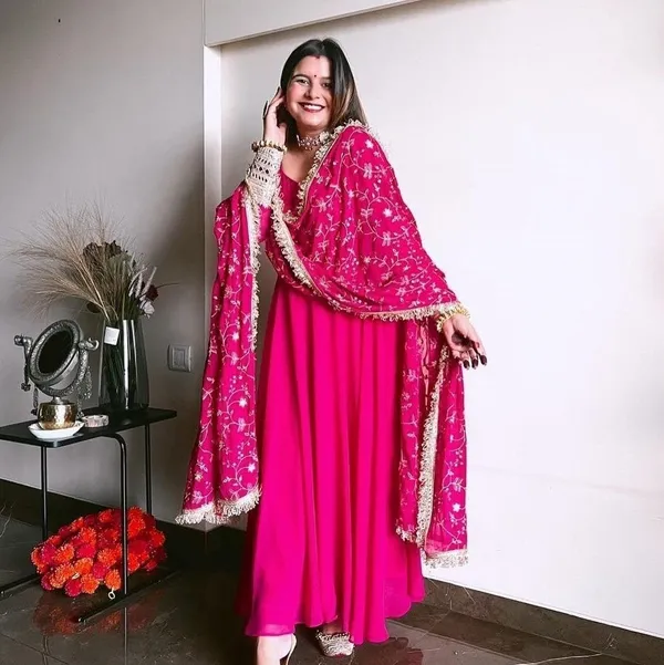 FOXDX_Pink_Women_Kurta_Pant_Dupatta_Set