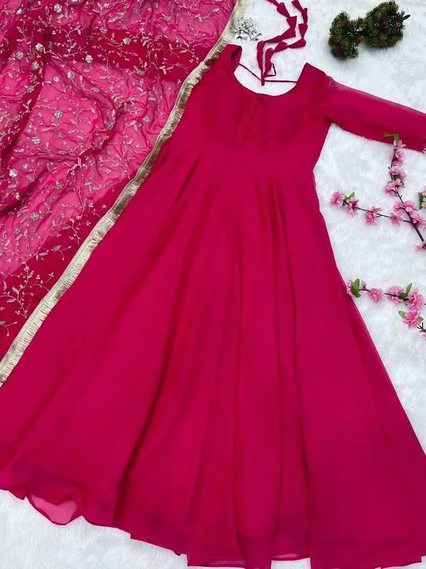 FOXDX_Pink_Women_Kurta_Pant_Dupatta_Set