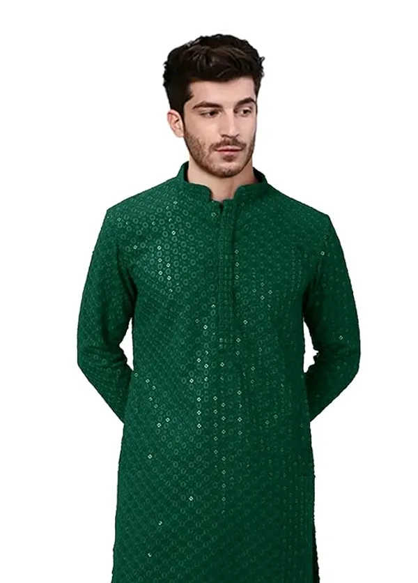 Men_Chikan_Embroidery_Pure_Rayon_Straight_Only_Kurta