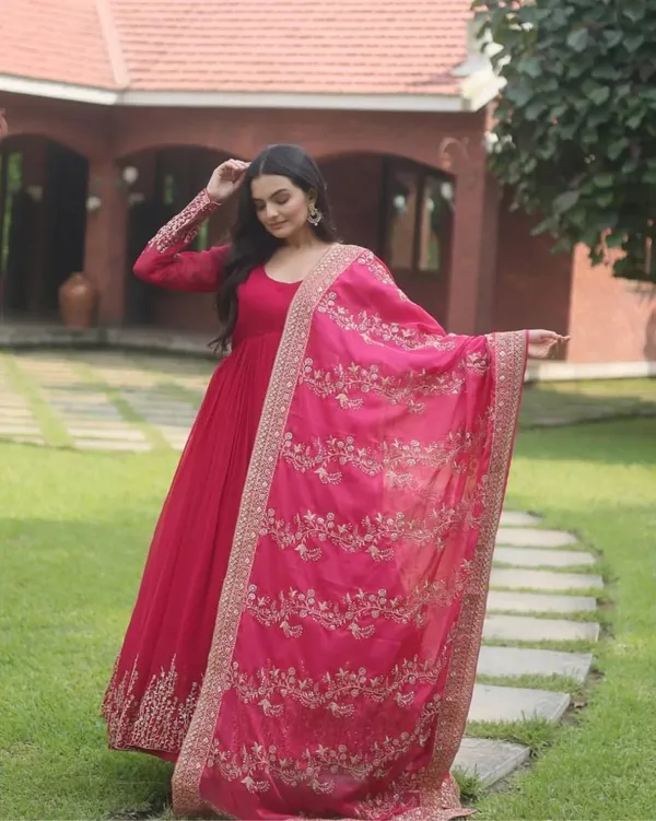 FOXDX_Women_Georgette_Kurta_Pant_Dupatta_Set