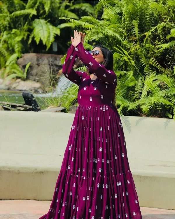 FOXDX_Purple_Women_Printed_Flared_Kurta