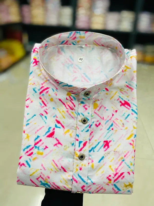 Trendy_Digital_Printed_Kurta_Men'S_Magic_Fabric_Only_Kurta